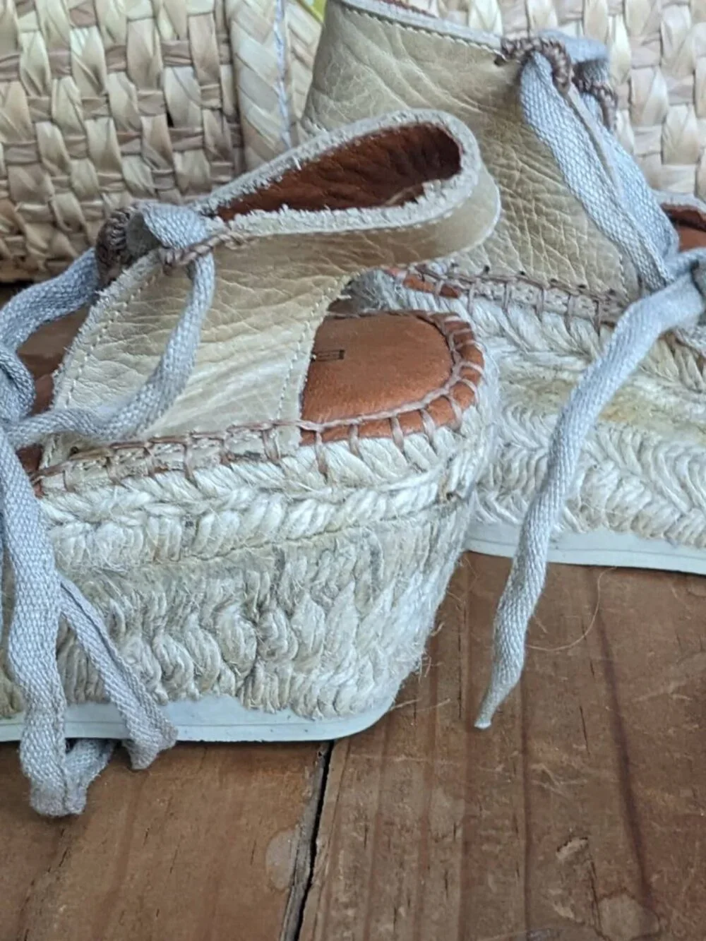 Eric Michaels espadrilles from Spain. Tie ankles size 38 US 7